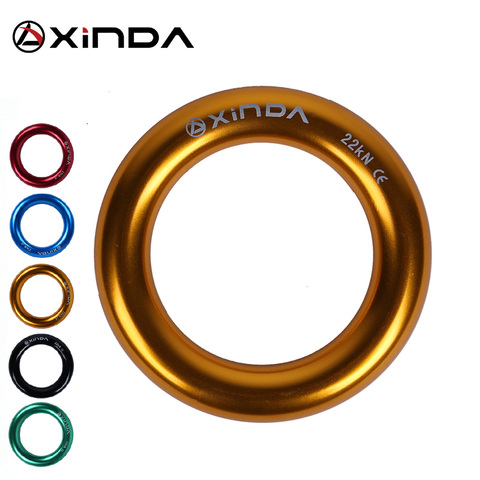 Xinda Aluminum alloy Small Ring Outdoor Mountaineering Climbing Multi-purpose Ring 22KN Climbing Tree Flat Belt Loop Rappel Ring ► Photo 1/6