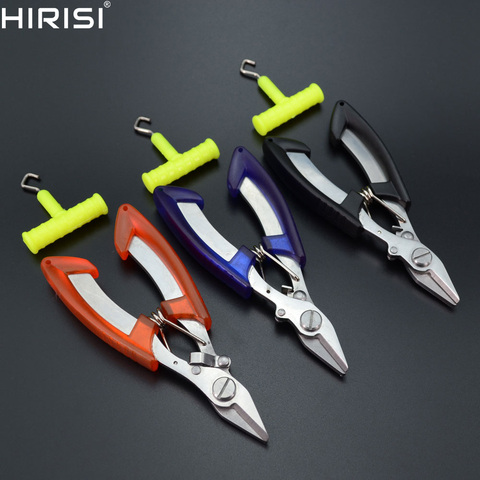 Hirisi Stainless Steel Strong Fishing Scissor and Free Knot Tool with Bag 3 Colors Fishing Pliers Tackle Tool ► Photo 1/6