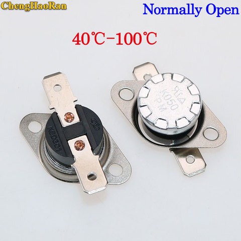 ChengHaoRan KSD301 250V10A Normally Open NO Thermostat Temperature Thermal Control Switch DegC 40 45 50 60 70 75 80 85 90 95 100 ► Photo 1/1