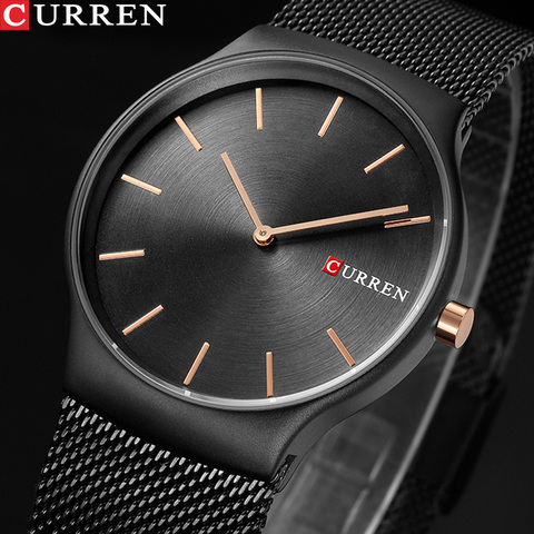 CURREN Brand Luxury Mens Quartz Watch Men Waterproof Ultra Thin Analog Clock Male Fashion Sports Watches Black relogio masculino ► Photo 1/6