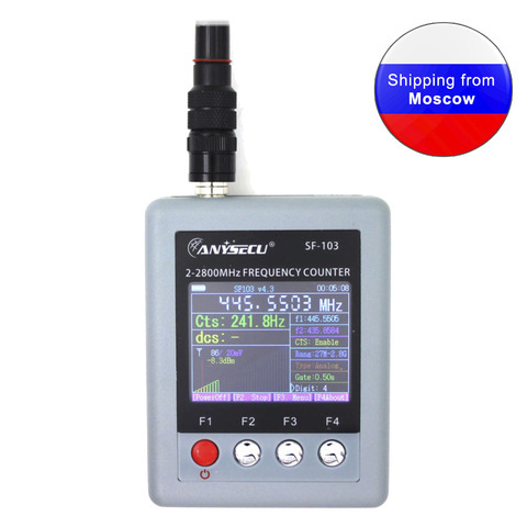 Anysecu SF103 2MHz-200MHz / 27MHz -2800MHz Portable Frequency Counter CTCCSS/DCS Testable, DMR Digital Signal Meter SF-103 ► Photo 1/6