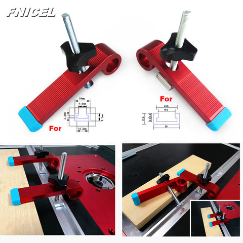 1Set Universal Clamping Blocks Platen Miter Track Clamping Blocks M8 Screw Woodworking Joint Hand Tools  Set ► Photo 1/6