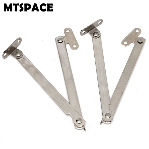 MTSPACE 2pcs/Set Stainless Steel Cabinet Cupboard Furniture Doors Close Lift Up Stay Support Hinge Kitchen Long Service Life ► Photo 1/6
