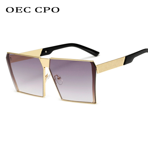 New Women Square Sunglasses for Women Men Unique Oversize Gradient Eyewear Vintage Shield Oculos UV400 O9 ► Photo 1/6