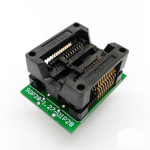 SOP18 SOIC18 SO18 to DIP18 Programming adapter pin Pitch 1.27mm IC Body Width 7.5mm 300mil IC Test Socket open top ZIF adapter ► Photo 1/1