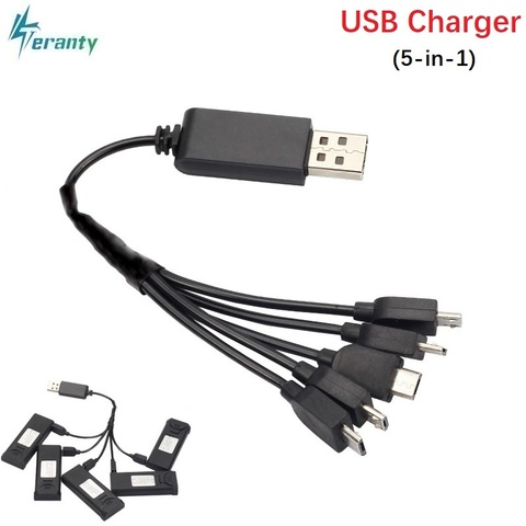 3.7v 500mAh (5 in 1) Charger For E58 S168 JY019 Xs809 Xs809w Xs809hw Battery Multi-function charging Cable Rc Drone Spare Parts ► Photo 1/2
