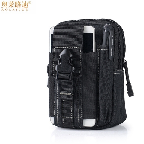 Multifunction casual waterproof canvas belt bag men waist pack