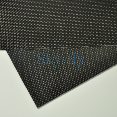 1sheet 0.3mm 100% Carbon Fiber plate panel sheet 3K plain Weave Glossy Hot Multi-size ► Photo 1/4