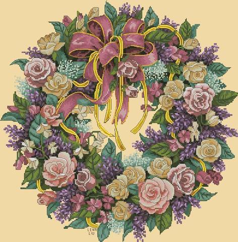 FREE delivery Top Quality popular counted cross stitch kit wreath of roses Christmas wreath garland dim 3837 ► Photo 1/1