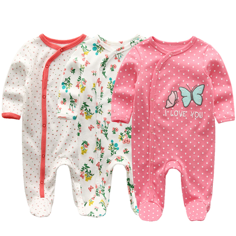Kiddiezoom Brand Summer Baby Romper Long Sleeves Cartoon Printed Newborn Baby Girls Boys Clothes Cotton roupa infantil Pajamas ► Photo 1/6