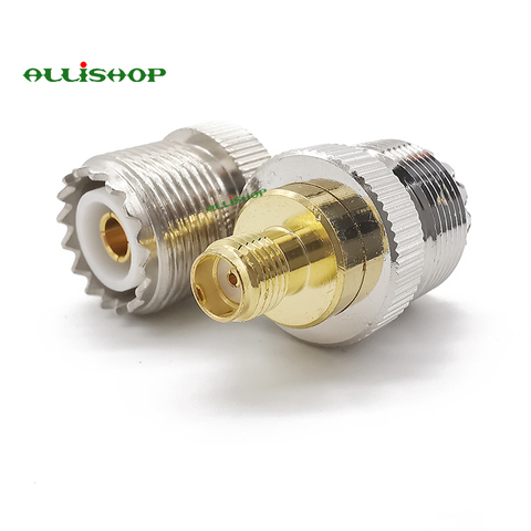 1Pcs SMA-UHF RF Coax Adapter SMA Female to SO239 Female UHF Jack SO-239 Antenna Cable Connector for BAOFENG UV-5R Series Radio ► Photo 1/4