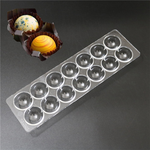 1 Pc 6/8/12//14/15 cavities 3D Half sphere Ball Shaped Hard Polycarbonate Moulds Mold For Chocolate ► Photo 1/6