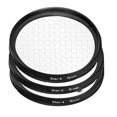 58mm star filter camera lens filter star-4 -6 -8 cross 4 6 8 point for canon 500d 450d 550d 600d 1000d 1100d 18-55mm lens ► Photo 1/5