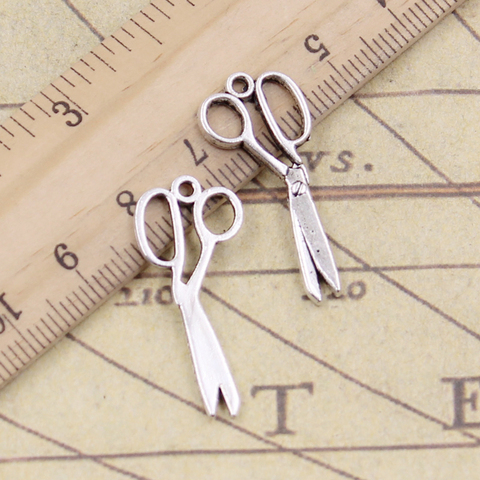 20pcs Charms Barber Scissor 30x13mm Tibetan Bronze Silver Color Pendants Antique Jewelry Making DIY Handmade Craft ► Photo 1/2