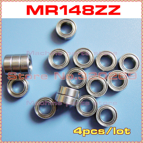 4pcs radial shaft ball bearing MR148ZZ 8*14*4 8x14x4mm metal shield MR148Z ball bearing ► Photo 1/6