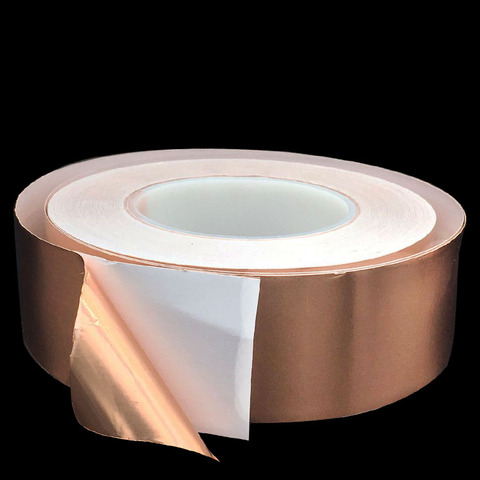 20 Meters Single Side Conductive Copper Foil Tape Strip Adhesive EMI Shielding Heat Resist Tape 2mm 3mm 4mm 5mm 6mm 8mm 10mm ► Photo 1/3