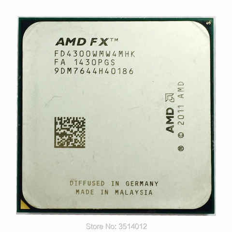 AMD FX-Series FX-4300 FX 4300 3.8 GHz Quad-Core CPU Processor FD4300WMW4MHK Socket AM3+ ► Photo 1/1