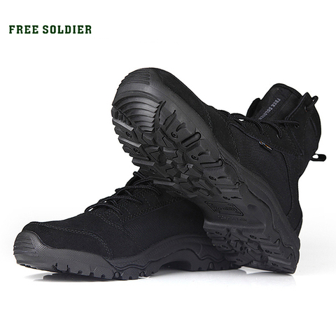FREE SOLDIER outdoor tactical boots hiking climbing shoes men shoes breathable lightweight mountain boots hiking shoes ► Photo 1/6