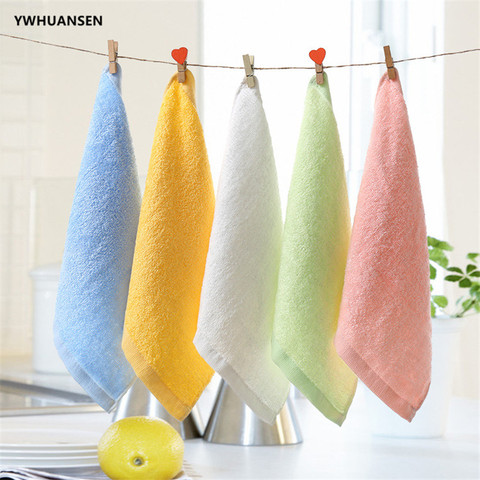 YWHUANSEN 5pcs/lot 25*25cm ULTRA SOFT Baby Bath Washcloths Rayon from Bamboo Towels Perfect Baby Gifts Baby Travel Bathing Kits ► Photo 1/6