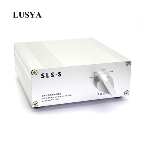 Lusya 4 Input 1 Output Lossless stereo audio source signal selection switching splitter with RCA T0196 ► Photo 1/6