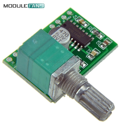 2PCS Super Mini PAM8403 DC 5V 2 Channel USB Digital Audio Amplifier Board Module 2* 3W Volume Control with Potentionmeter Switch ► Photo 1/6