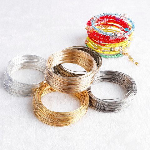 New Arrival 100 Loops Diameter 6CM Width 0.6MM Memory Beading Steel Wire For DIY Jewelry Findings Bangle Bracelet Making ► Photo 1/6