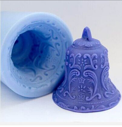 3D Bell Handmade Silicone Mold Soap Candle Mould Diy Craft Molds Clay Aroma Stone Moulds Christmas Silicone Rubber PRZY No.l001 ► Photo 1/1