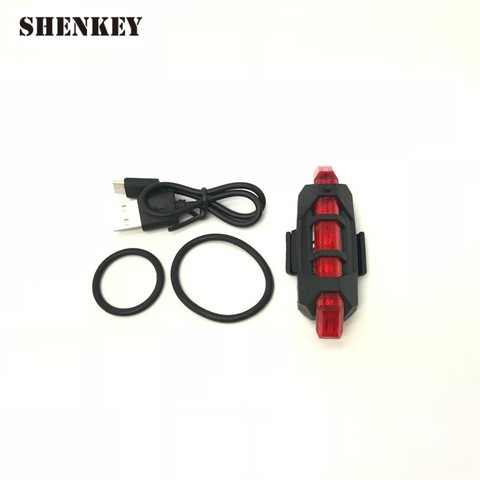 Bicycle light Bike Tail Light 5 LEDs 4 Modes USB Rechargeable Flashlight Cycling Front Lamp Lantern For Bicycle Back Rear Light ► Photo 1/6
