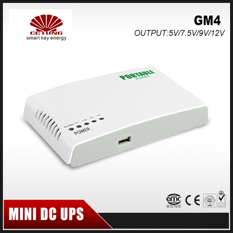 GM4 Portable Mini UPS 5V 9V 12V DC Online Power Output with Lithium Battery Built Max 6hours Backup Time for CCTV System Modem ► Photo 1/5