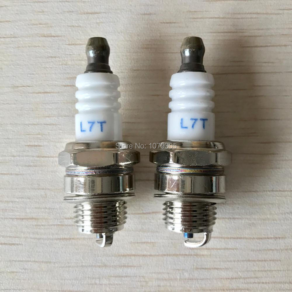 2pcs L7T Spark Plugs for 2 Stroke Trimmer Chainsaw Lawnmower Brush Cutter Parts