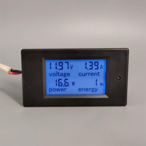 DC Voltmeter Ammeter Power Energy Digital Voltage Current Meter LCD 4 in 1 DC 6.5-100V 20A with Shunt ► Photo 1/6