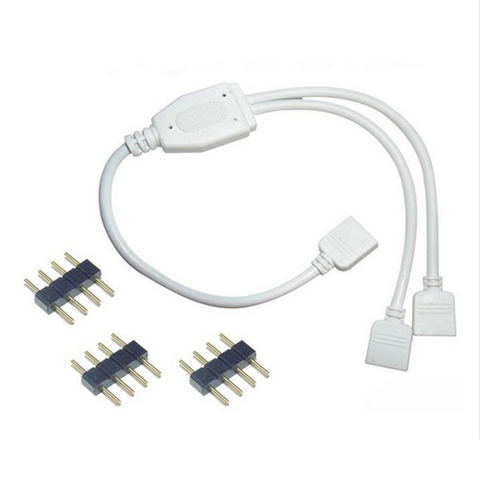 4pin Extension RGB RGBW connector  1 to 2/3/4 Female Connector Splitter Extend Wire Cable Cord for 3528 5050 RGB LED strip light ► Photo 1/5
