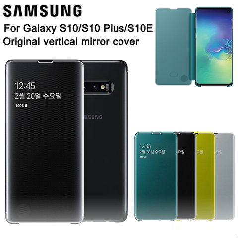 Samsung Original Mirror Cover Clear View Phone Case For Galaxy S10 X S10+ S10 Plus SM-G9750 S10E SM-G9700 Rouse Slim Flip Case ► Photo 1/6