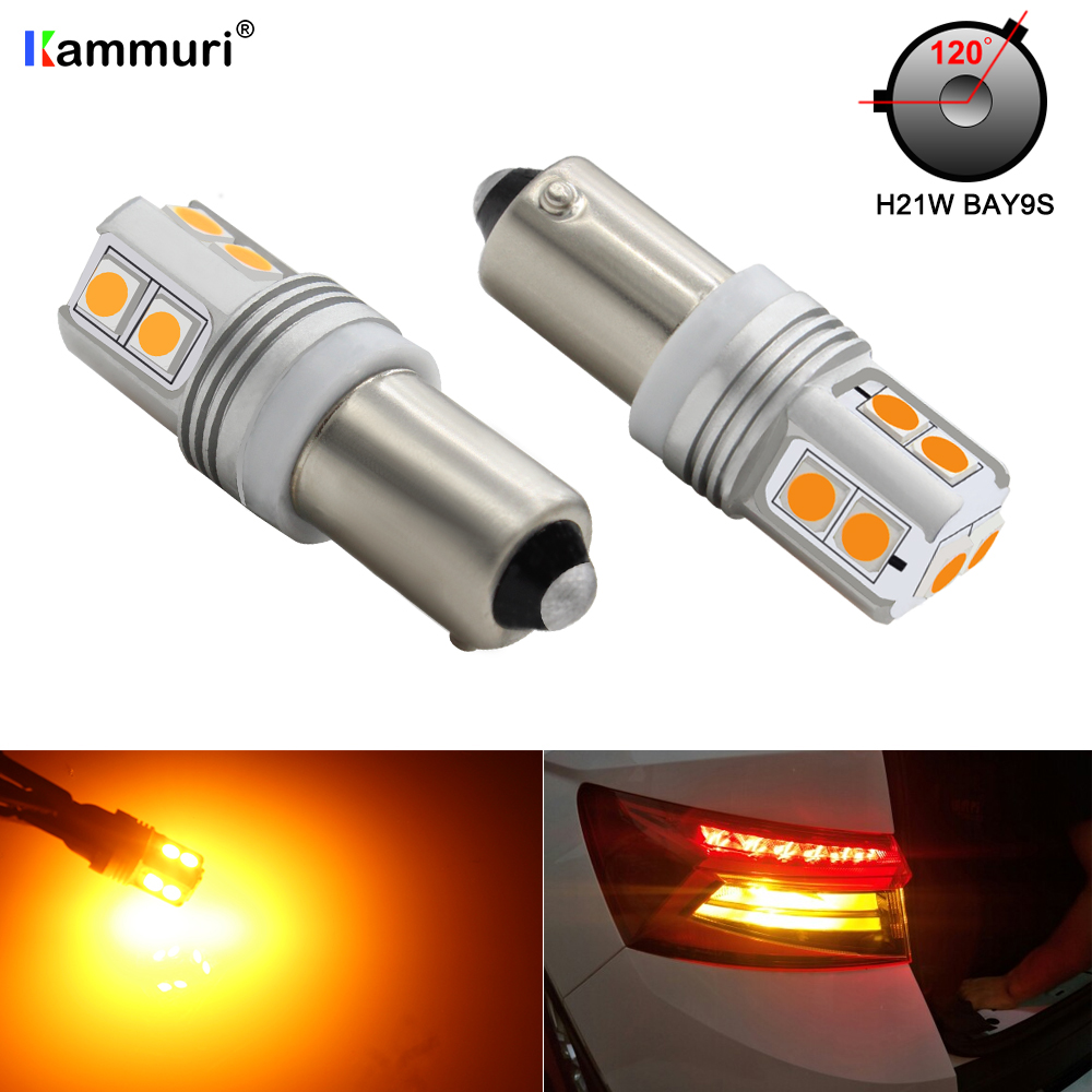 Amber yellow Canbus Error Free H21W BAY9s LED Car and rear turn signals or Parking Lights , H21W Turn signals - Price history & Review | AliExpress -