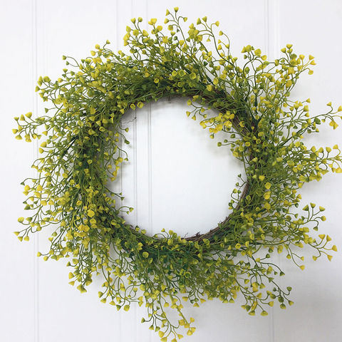 Artificial Leaves Wreath 18 Inch Grapevine Twigs Base Wreath Spring Season Decoration Door Wreath ► Photo 1/6