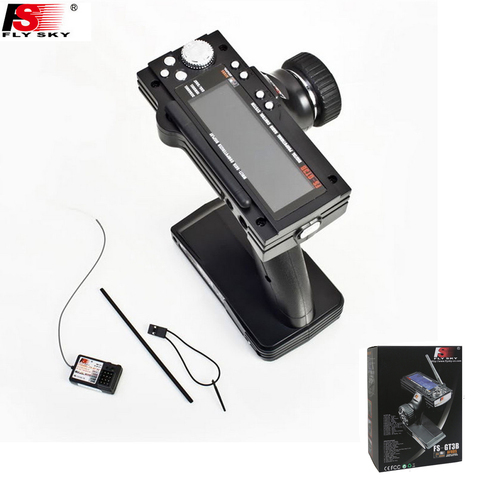Flysky FS-GT3B FS GT3B 2.4G 3CH Gun RC System Transmitter with Receiver For RC Car Boat with LED Screen ► Photo 1/6