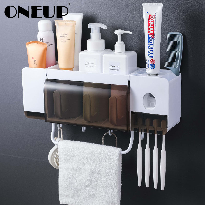 Bathroom Accessories Toothbrush Holder Toothpaste Dispenser Bathroom Products