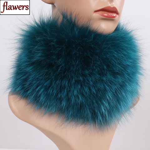 New Real Fox Fur Scarf Fur Headbands Women Winter Ring Fox Fur Scarves Luxury Neck Warmer Good Elastic 100% Natural Fur Mufflers ► Photo 1/6