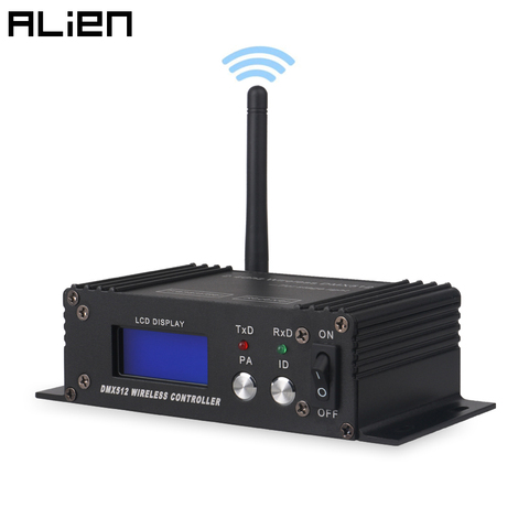 ALIEN 2.4G Wireless DMX 512 Controller Receiver Transmitter LCD Display Power Adjustable For Disco DJ Party Moving Head Light ► Photo 1/6