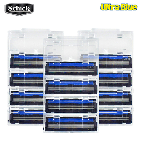 12 blades/lot Original Schick Ultra Blue razor blades For all Schick Ultra razors replacement man shaver ► Photo 1/6