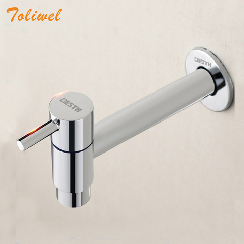 Bathroom Contemporary Leading Single Mop Pool Polished Chrome Faucet Lengthen Brass Mounting Washing Machine Tap Extra Long taps ► Photo 1/6