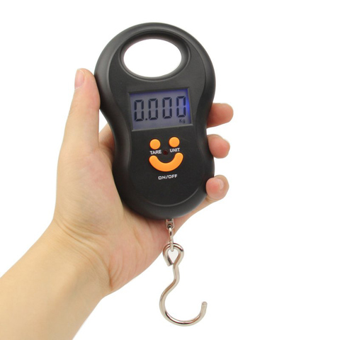 50kg x 10g Mini Digital Scale for Fishing Luggage Travel Weighting Steelyard Hanging Electronic Hook Scale Kitchen Weight Tool ► Photo 1/6