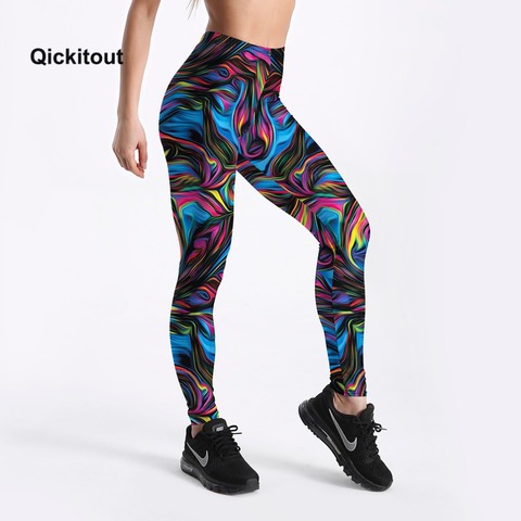 Psychedelic Style Colorful Vortex Printed Leggings Women Summer High Waist Sexy Fitness Leggings Trousers Long Pants ► Photo 1/6