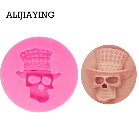 DY0031 Skull Fondant Silicone Mold Sugar Craft Cake Decorating tools DIY molds Clay Candy Moulds ► Photo 1/6