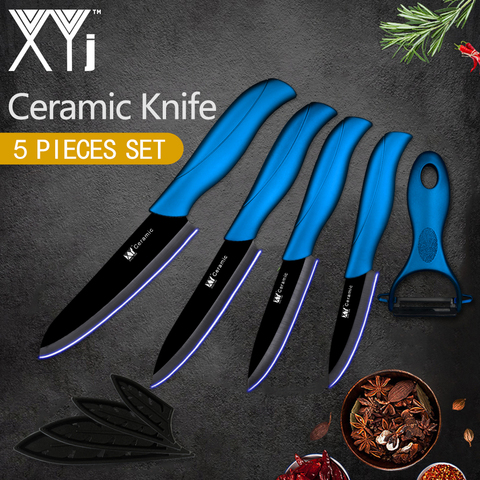 XYj Multi-colors Kitchen Ceramic Knife Set 3