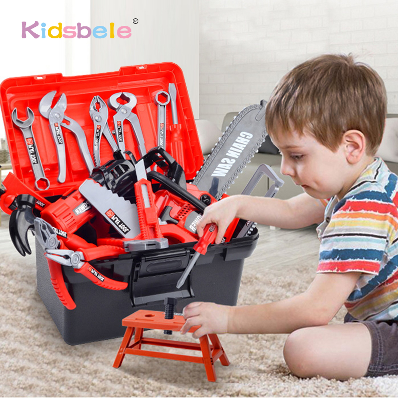 37 pcs Children's Puzzle Play House Toolbox Toy Set Repair Tool DIY Boy Gift 