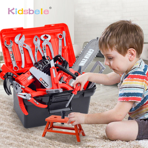 Kids Toolbox Kit Educational Toys Simulation Repair Tools Toys Drill Plastic Game Learning Engineering Puzzle Toys Gifts For Boy ► Photo 1/6