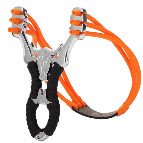 Powerful Alloy Slingshot Hunting Thick Wrist Band Catapult Sports Outdoor Hunting Slingshot Bow Rubber ► Photo 1/5