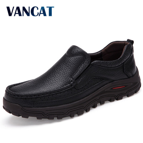 VANCAT big size 38-48 mens dress italian leather shoes luxury brand mens loafers genuine leather formal loafers moccasins men ► Photo 1/6
