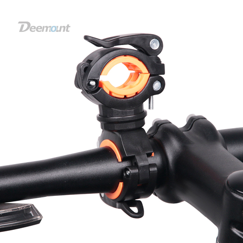 Deemount Bicycle Light Bracket Bike Lamp Holder LED Torch Headlight Pump Stand Quick Release Mount 360 Degree Rotatable HLD-211 ► Photo 1/6